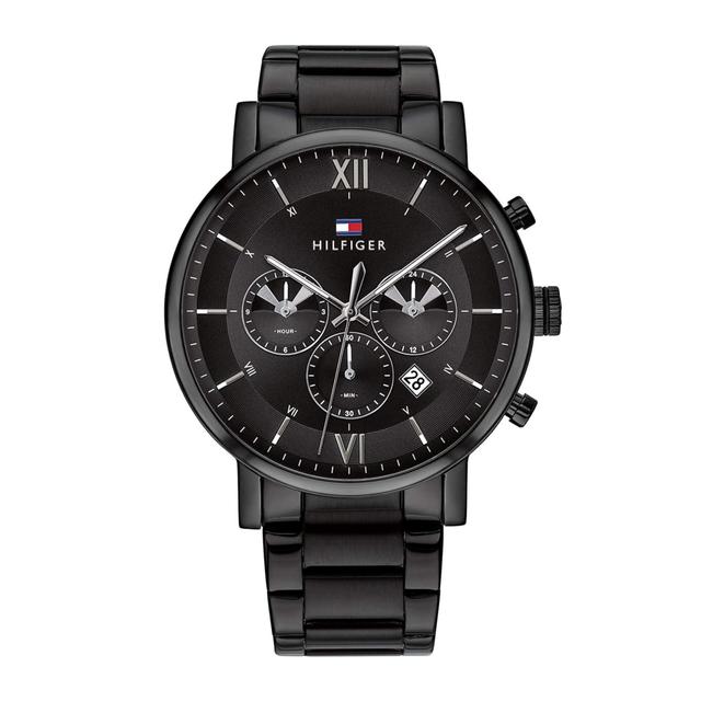 Tommy Hilfiger Evan Men's Analog Black Dial Black Stainless Steel Watch 1710410 - SW1hZ2U6MTgxODMxOQ==