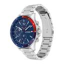 Tommy Hilfiger Men's Bank Chronograph Quartz Silver Stainless Steel Band - 1791718 - SW1hZ2U6MTgxNzM1OA==