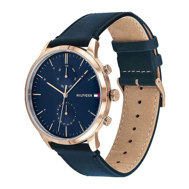 Tommy Hilfiger Men's Quartz Analog Display And Leather Strap Watch 1710405 - SW1hZ2U6MTgyMTgyNA==