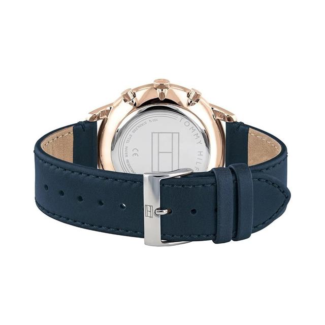 Tommy Hilfiger Men's Quartz Analog Display And Leather Strap Watch 1710405 - SW1hZ2U6MTgyMTgyNg==