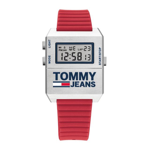 Tommy Hilfiger Men's Quartz Digital Display And Silicone Strap Watch - 1791674 - SW1hZ2U6MTgxOTM1MQ==