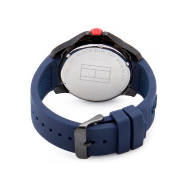 Tommy Hilfiger Men's Stainless Steel Case Blue Silicone Strap Watch 1790984 - SW1hZ2U6MTgyMTEzMg==