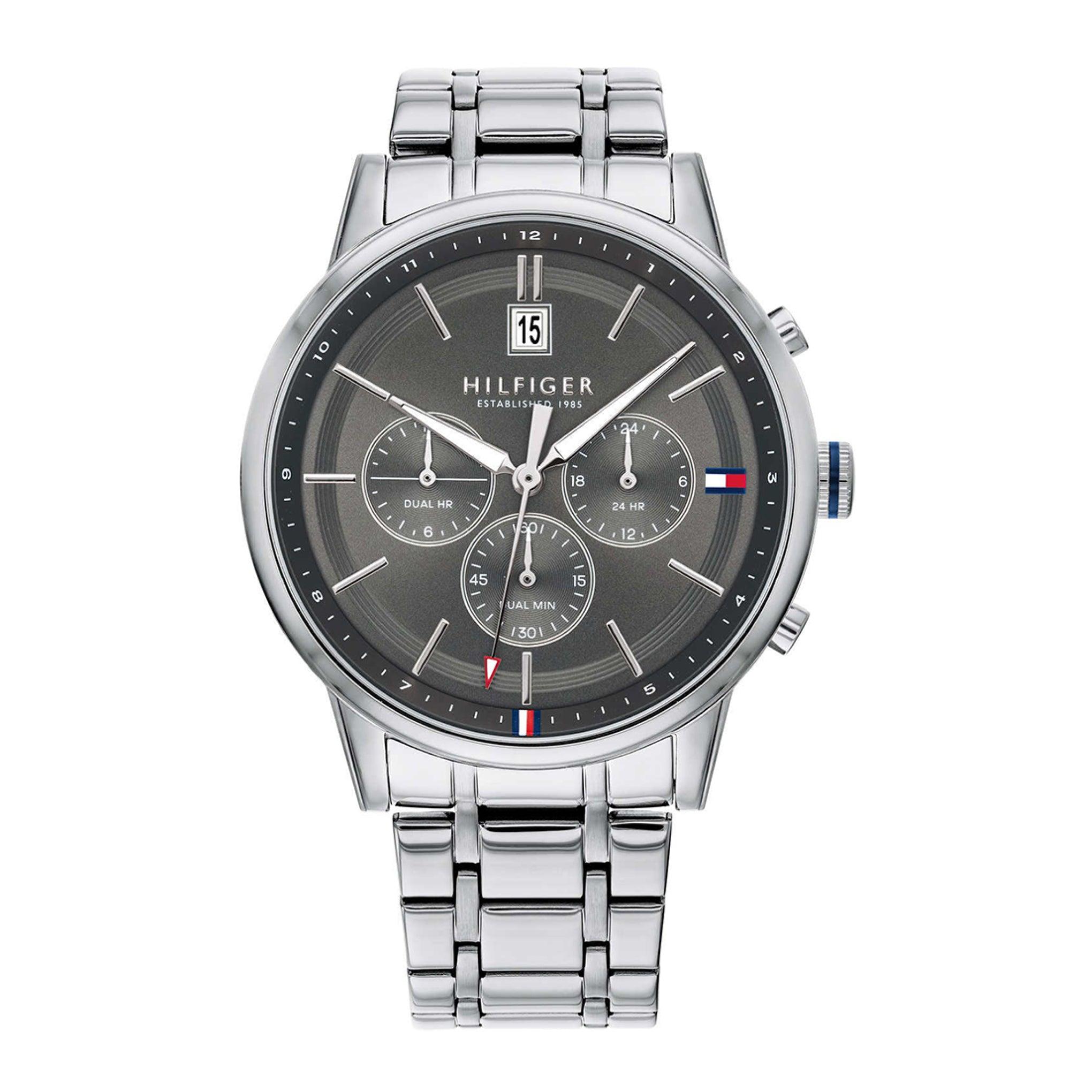 ساعة يد للرجال من تومي هيلفيغر Tommy Hilfiger Stainless Steel Round Analog Water Resistant Watch 1791632