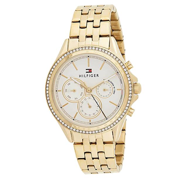 Tommy Hilfiger Women's Multifunction Analog Gold Stainless Steel Watch 1781977 - SW1hZ2U6MTgxODc5Mw==