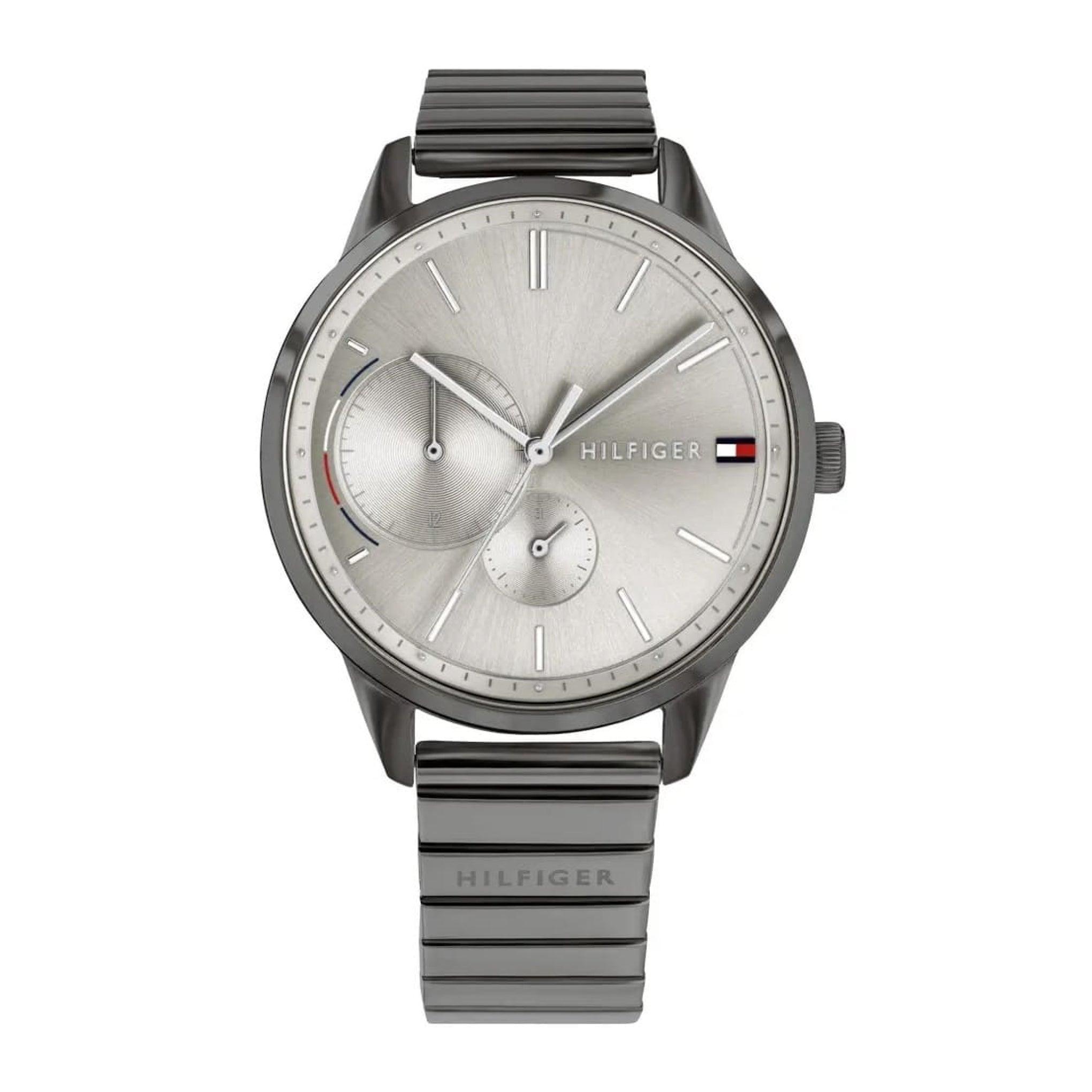 ساعة يد للنساء من تومي هيلفيغر Tommy Hilfiger Women's Quartz Grey Stainless Steel Silver Dial 38mm Watch 1782062