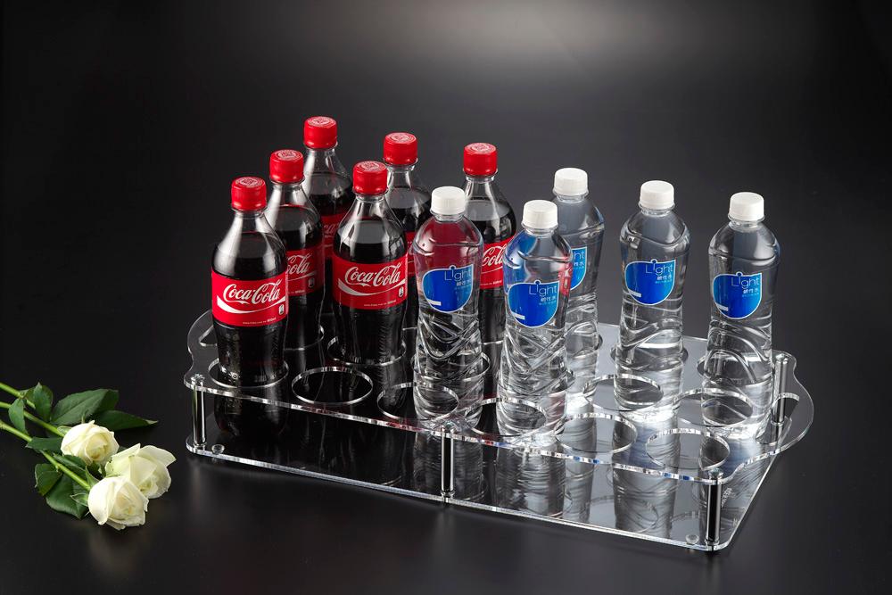 حامل زجاجات أكريليك 61 سم صناعة تايوان شفاف ڤاج Vague Acrylic Bottle Holder 61 cm Taiwan Transparent Acrylic