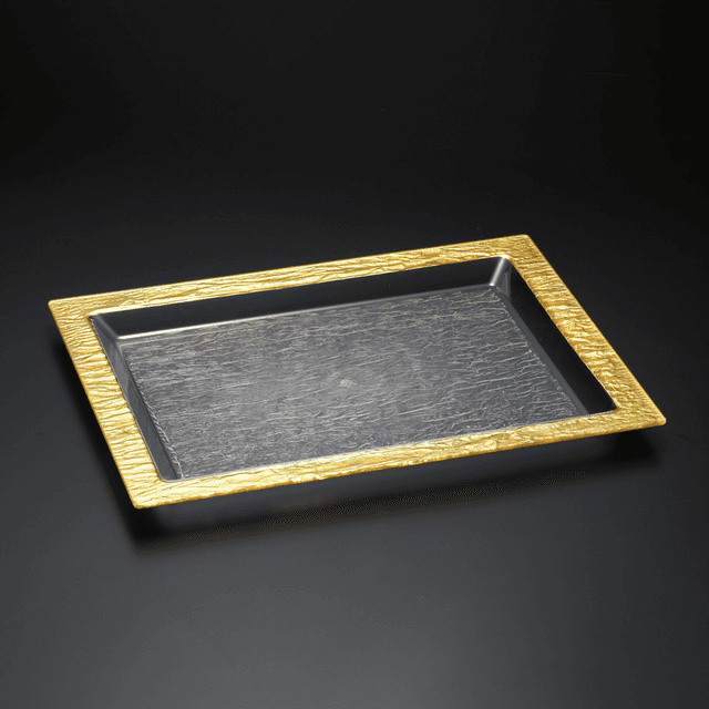 صينية تقديم اكريلك 56 سم ڤاج ذهبي Vague Acrylic Serving Tray - SW1hZ2U6MTg2MzMwOA==