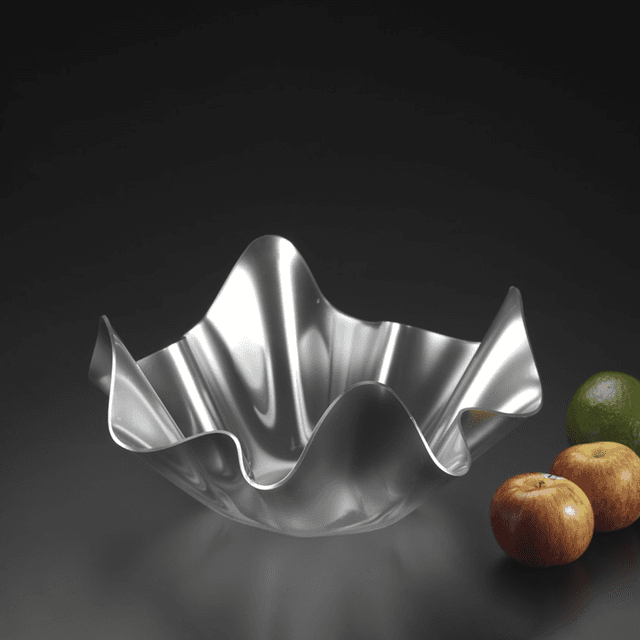 صحن تقديم فواكة اكريلك 17.5 سم ڤاج فضي Vague Acrylic Silver Fruit Bowl - SW1hZ2U6MTg2MTIxOQ==