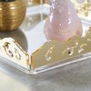 Vague Acrylic Square Laser Tray 40 cm Gold Bronzing Gold Transparent Acrylic - SW1hZ2U6MTg2MTkxMA==