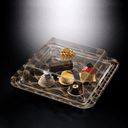 صحن تقديم اكريلك 48 سم ڤاج ذهبي Vague Acrylic Square Serving Set - SW1hZ2U6MTg2MzYyMA==