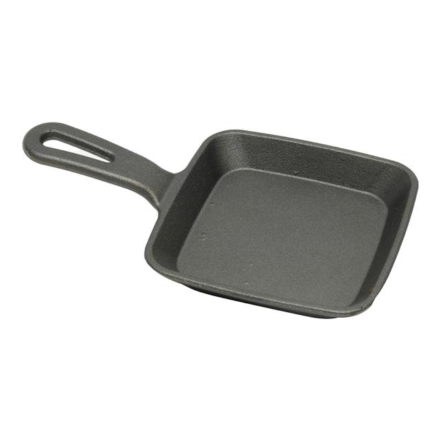 مقلاة حديد الزهر سيزلينج مربعة 12 سم مع قاعدة خشبية ڤاج Vague Cast Iron Sizzling with Base - SW1hZ2U6MTg2NTUyMg==