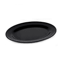 Vague Melamine Oval Plate 41 cm Black Melamine