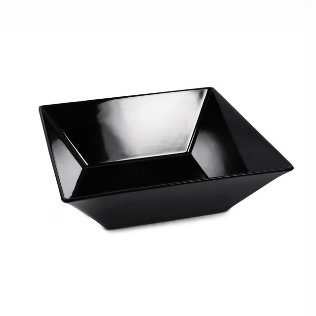 صحن تقديم ميلامين مربع 40 سم أسود ڨاج Vague Melamine Square Bowl - SW1hZ2U6MTg2Njk4Nw==