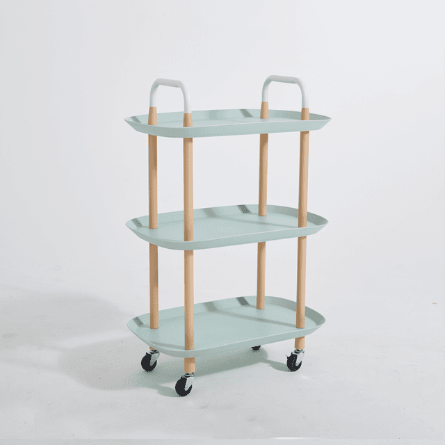Vague Plastic Boat 3 Tier Rolling Cart Green