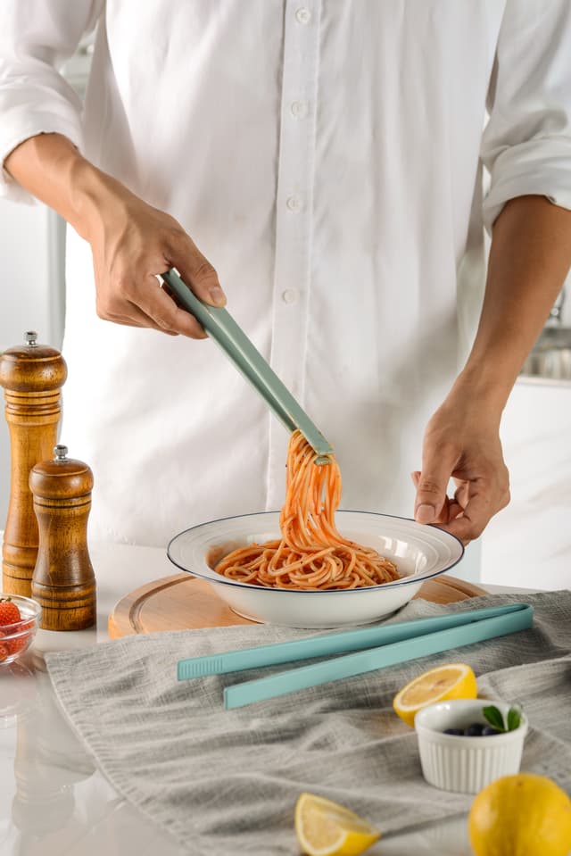 ملقط اكل سيليكون وستانلس ستيل 29 سم أخضر ڤاج  Vague Silicone Food Tong 29 cm