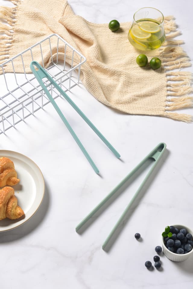 ملقط اكل سيليكون وستانلس ستيل 29 سم أخضر ڤاج  Vague Silicone Food Tong 29 cm