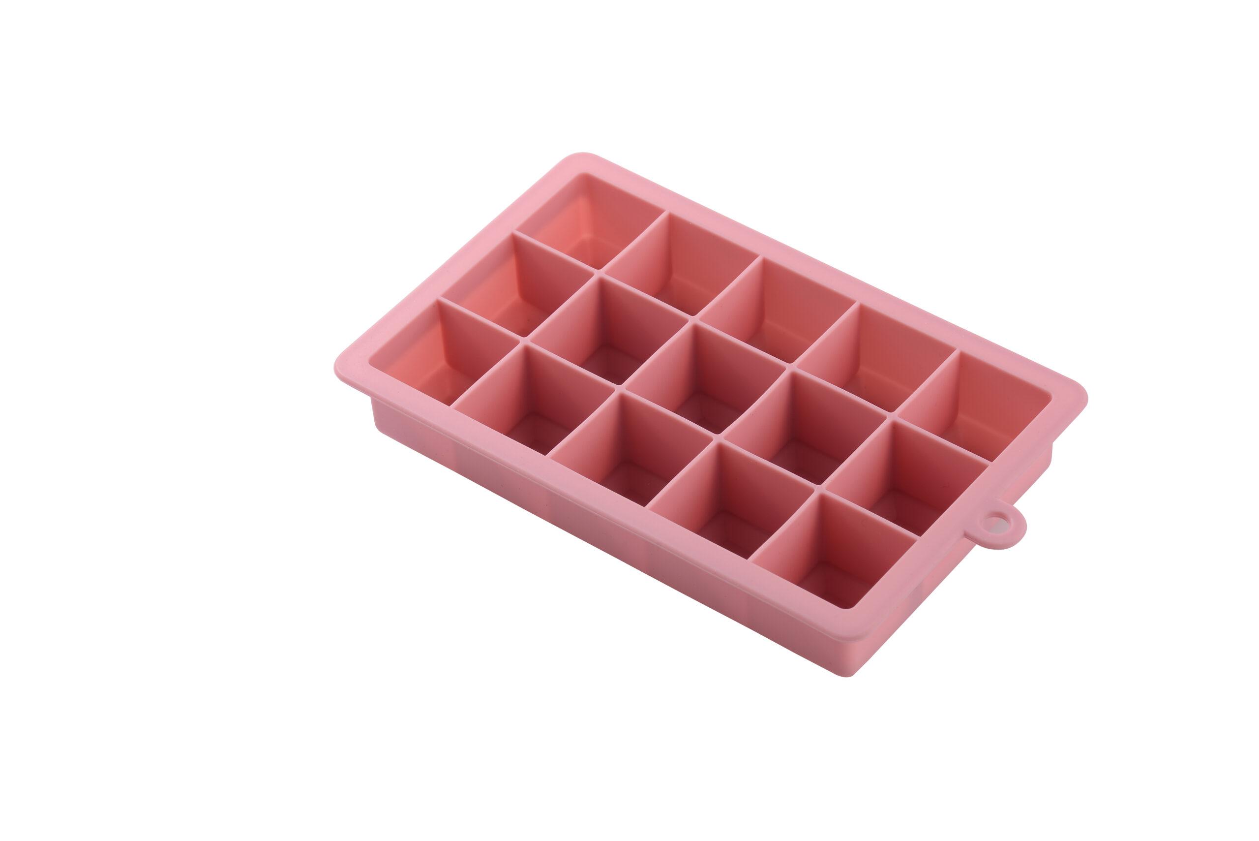 Vague Silicone Ice Cube Tray 15 Compartment Pink Silicone