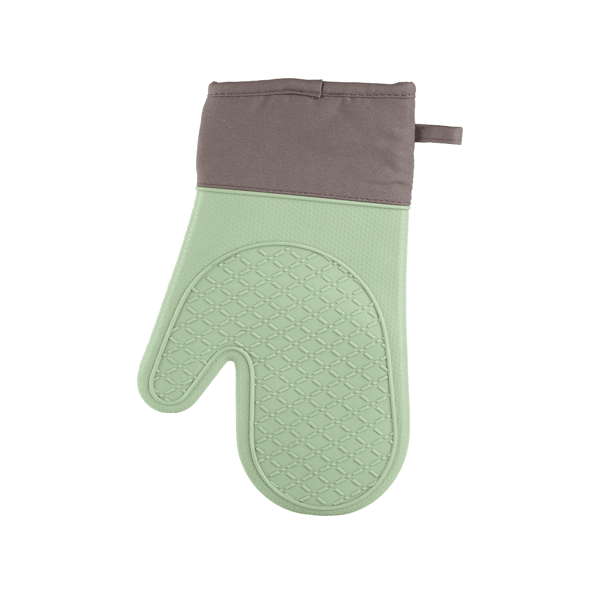 Vague Silicone Oven Glove Green & Brown 29 cm x 18 cm