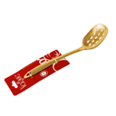 Vague Stainless Steel Gold Serving Spoon with Hole 25 cm - SW1hZ2U6MTg2NTYyMg==
