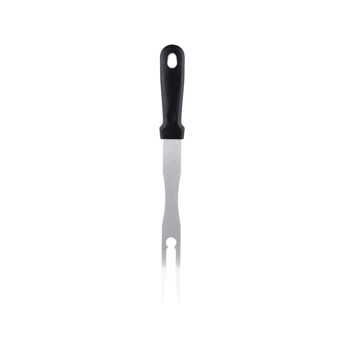 Vague Stainless Steel Meat Fork with Handle Black Silver Stainless Steel