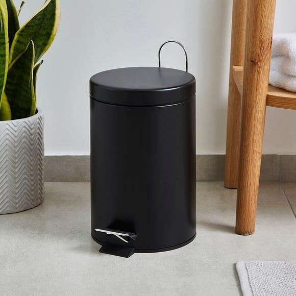 Vague Stainless Steel Pedal Bin 5 Liter Black Stainless Steel - SW1hZ2U6MTg2NTc0NA==