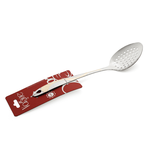 ملعقة غرف مثقوبة ستانلس ستيل 28 فضي و ذهبي ڤاج Vague Stainless Steel Serving Spoon with Hole 28 cm - SW1hZ2U6MTg2NTU3Ng==