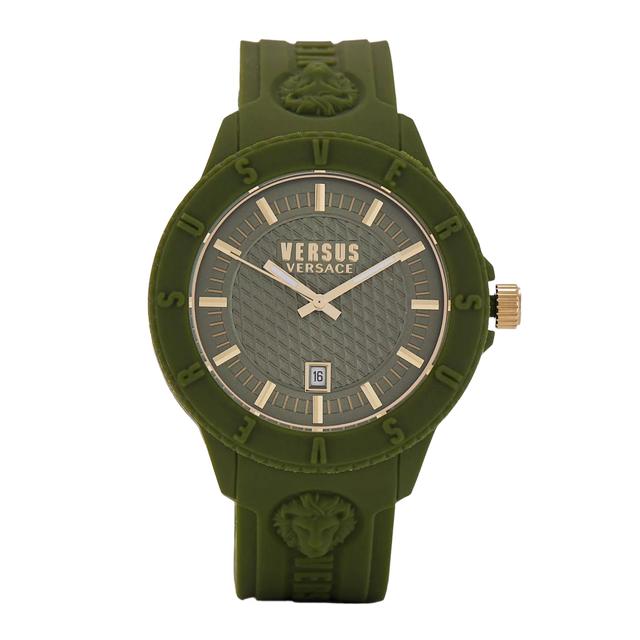 ساعة ماركة سيليكون زيتي للرجال والنساء فيرزاتشي Versus Versace Unisex Analog Quartz Green Silicone Watch - SW1hZ2U6MTgyNDg5NQ==