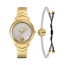 ساعة نسائية ذهبي مع سوار من شركة فيرزاتشي Versus Versace Women's Analog Gold Stainless Steel Watch With Bracelet - SW1hZ2U6MTgxNjc3Mw==