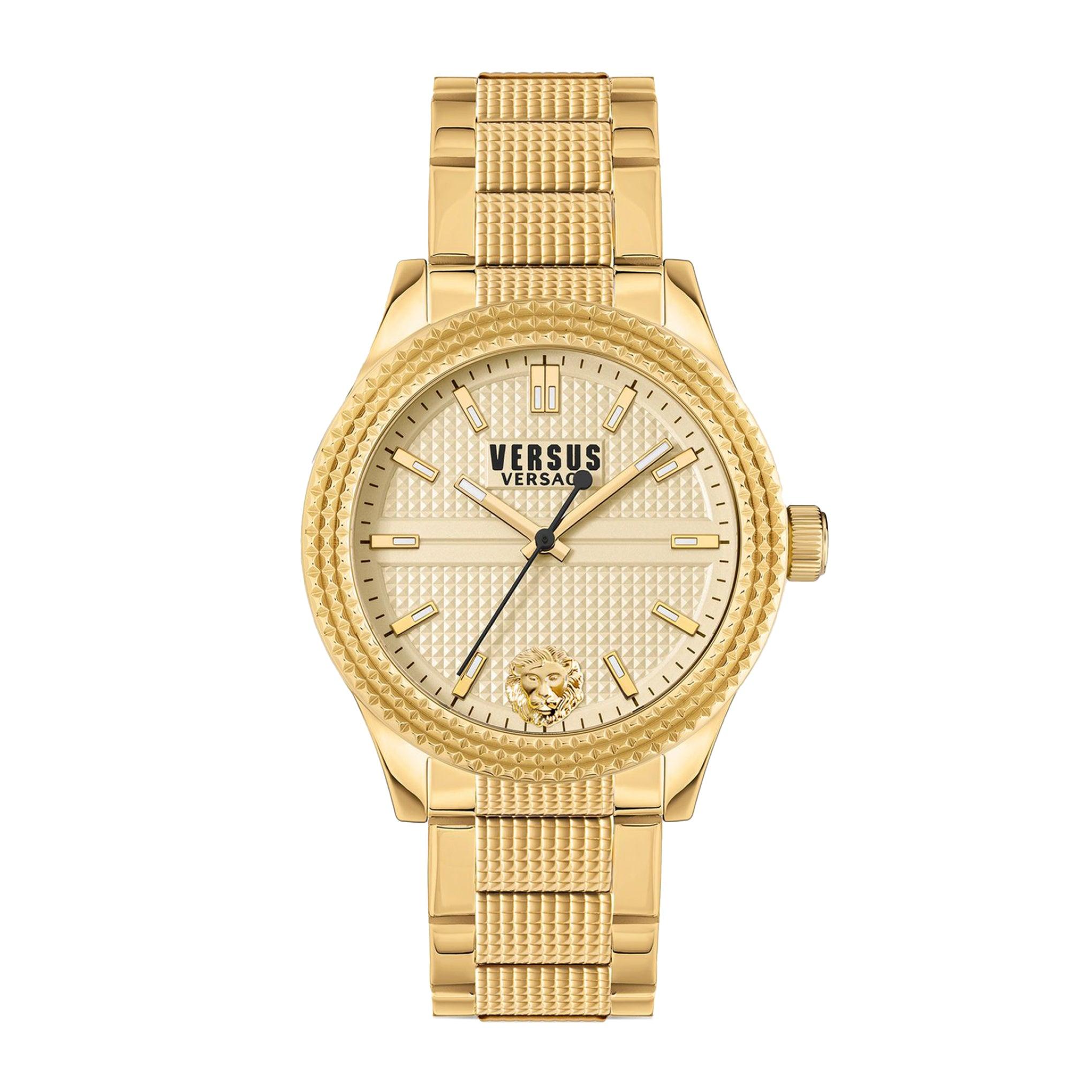 ساعة نسائية ستانلس ستيل ذهبي 38 مم فيرزاتشي Versus Versace Women's Analog Quartz Gold Stainless Steel Watch