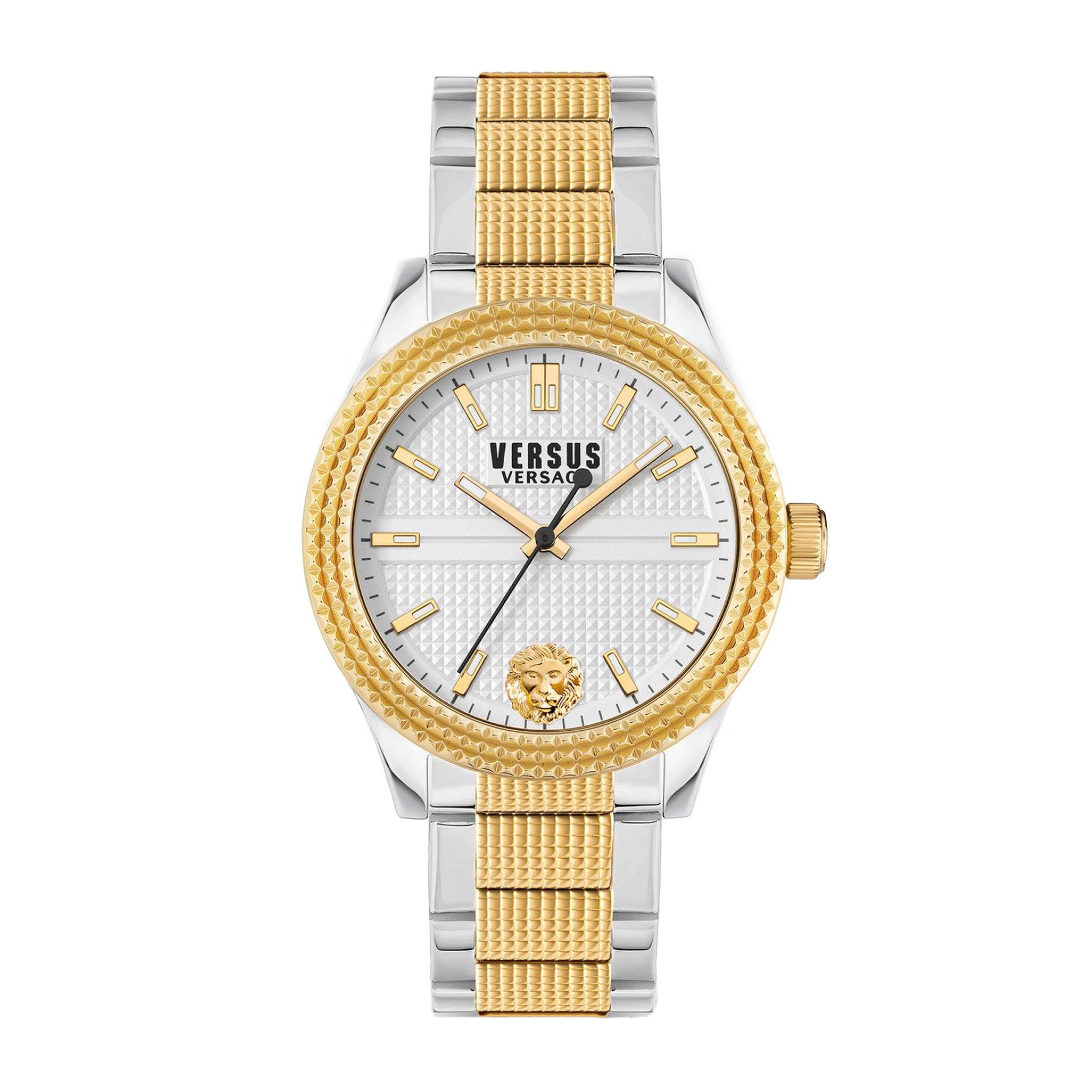 Versus Versace Women's Analog Quartz Two Tone Silver & Gold Stainless Steel Watch - Wvspoj2321