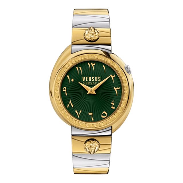 ساعة نسائية ستانلس ستيل ذهبي وفضي 38 مم فيرزاتشي Versus Versace Women's Analog Stainless Steel Strap Watch - SW1hZ2U6MTgyNDk0Ng==