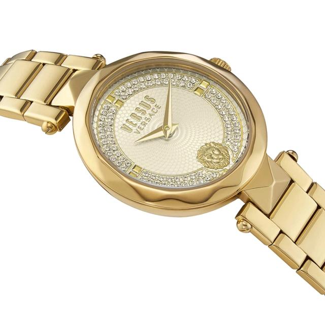 ساعة نسائية ستانلس ستيل ذهبي 36 مم فيرزاتشي Versus Versace Womens Covent Garden Crystal Watch - SW1hZ2U6MTgzMzA0Mg==