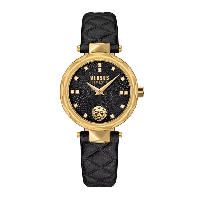 ساعة نسائية جلد أسود 32 مم فيرزاتشي Versus Versace Women's Full Bloom Analog Black Leather Band Watch - SW1hZ2U6MTgxODg0Nw==