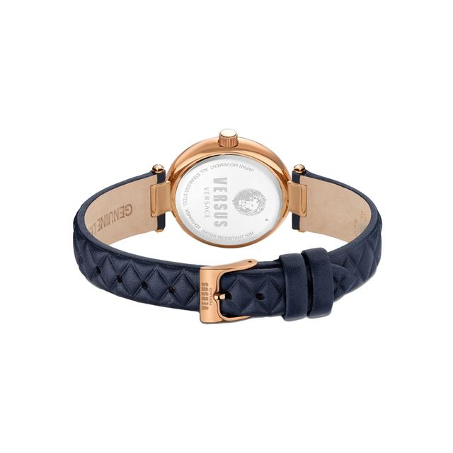 ساعة نسائية جلد كحلي 38 مم فيرزاتشي Versus Versace Women's Full Bloom Analog Blue Leather Band Watch - SW1hZ2U6MTgxOTQwOQ==