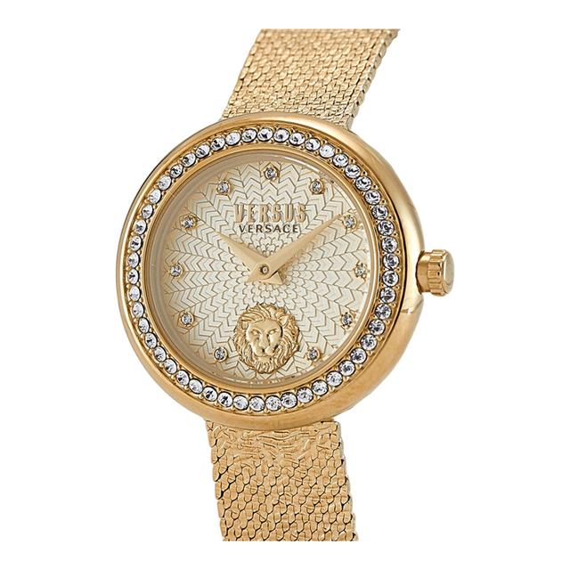 ساعة نسائية ستانلس ستيل ذهبي فيرزاتشي  Versus Versace Women's Lea Petite Stainless Steel Analog Watch - SW1hZ2U6MTgyMjU2OQ==