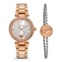 ساعة نسائية ستانلس ستيل برونزي 36 مم مع سوار فيرزاتشي Versus Versace Women's Rose Gold Stainless Steel Quartz Set Watch - SW1hZ2U6MTgxOTk0Mw==