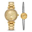 ساعة نسائية ستانلس ستيل ذهبي 36 مم مع سوار فيرزاتشي Versus Versace Women's Stainless Steel Quartz Set Watch - SW1hZ2U6MTgyODYwOQ==