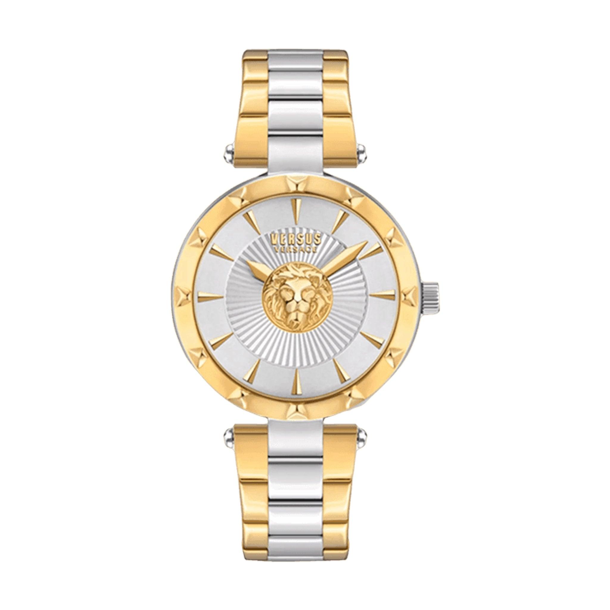 ساعة نسائية ستانلس ستيل ذهبي وفضي 36 مم فيرزاتشي Versus Versace Women's Stainless Steel Strap Analog Watch