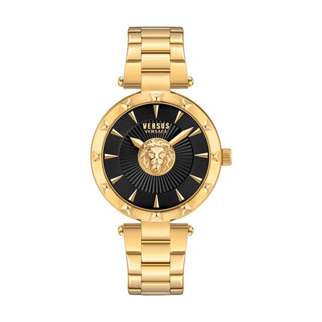 ساعة نسائية ستانلس ستيل ذهبي 36 مم فيرزاتشي Versus Versace Women's Stainless Steel Strap Watch - SW1hZ2U6MTgzMjk3Nw==