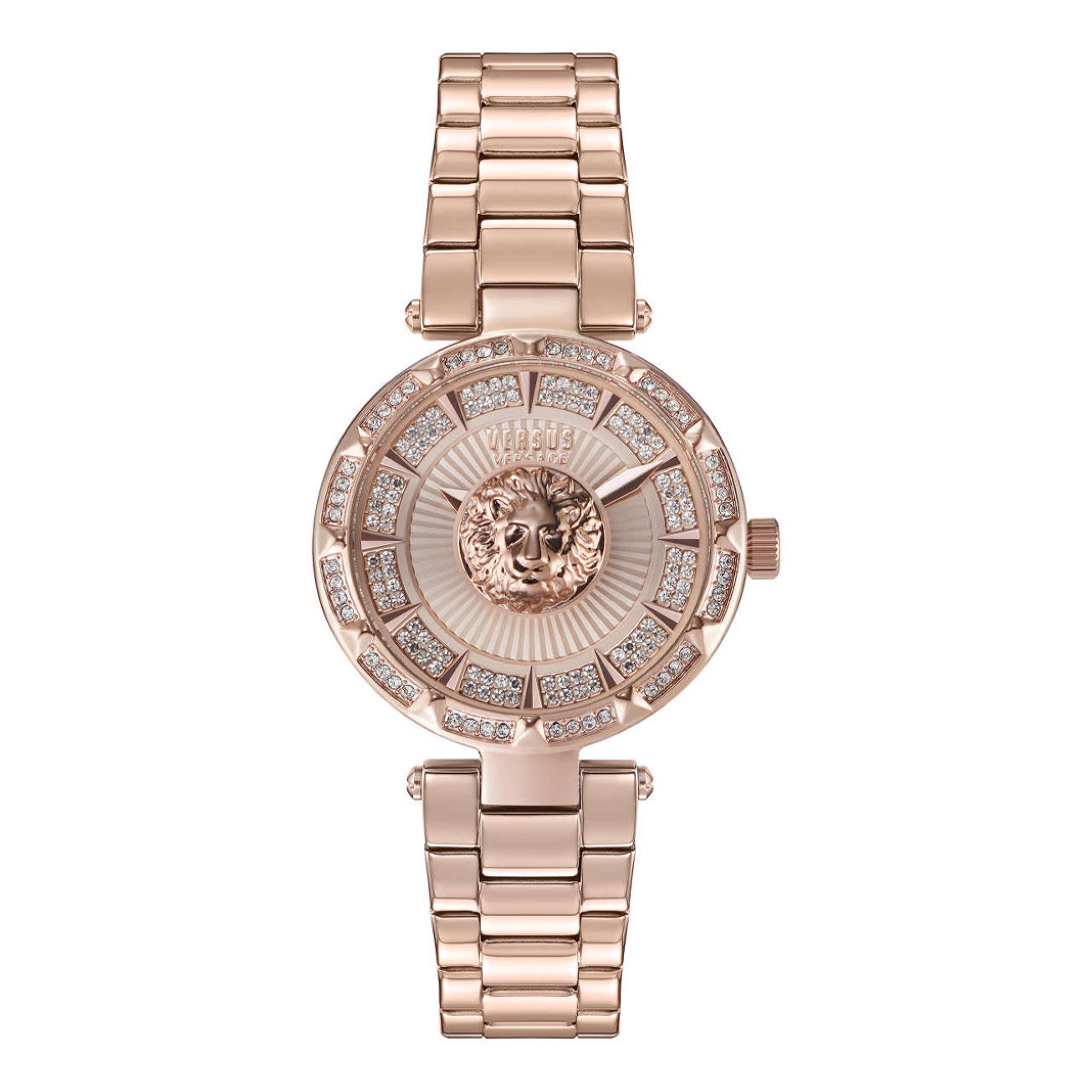 Versus Versace Women's Timepiece With A Rose Gold Bracelet Rose Gold Case Vspq16721