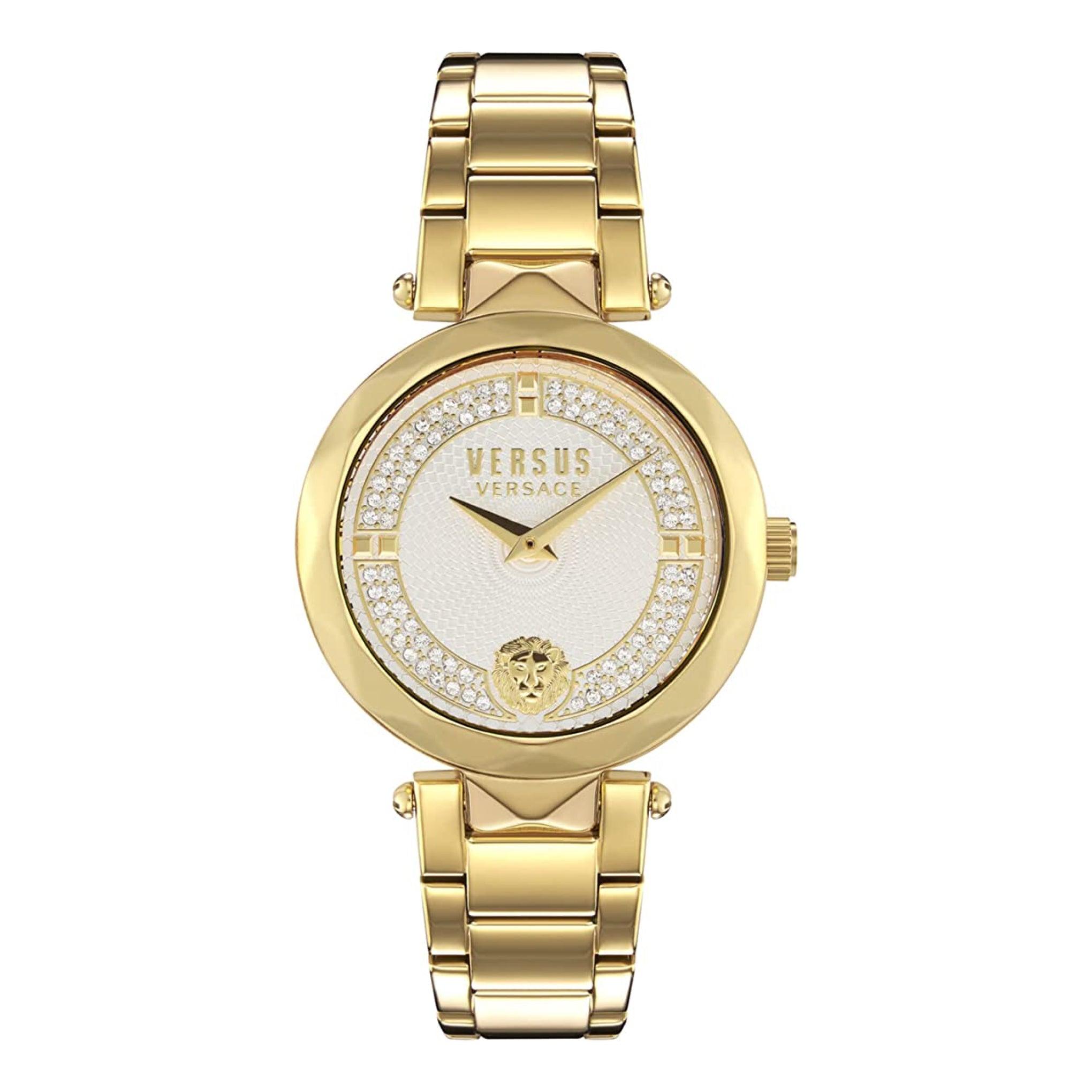 ساعة نسائية ذهبي 36 مم فيرزاتشي Versus Vspcd1f21 Versace Womens Ip Yellow Gold 36mm Covent Garden Bracelet Watch