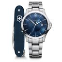 ساعة رجالية سويسرية ستانلس ستيل فضي فيكتوري نوكس Victorinox Swiss Army Alliance Silver/Blue Mens Wrist Watch - SW1hZ2U6MTgyNzU1Ng==