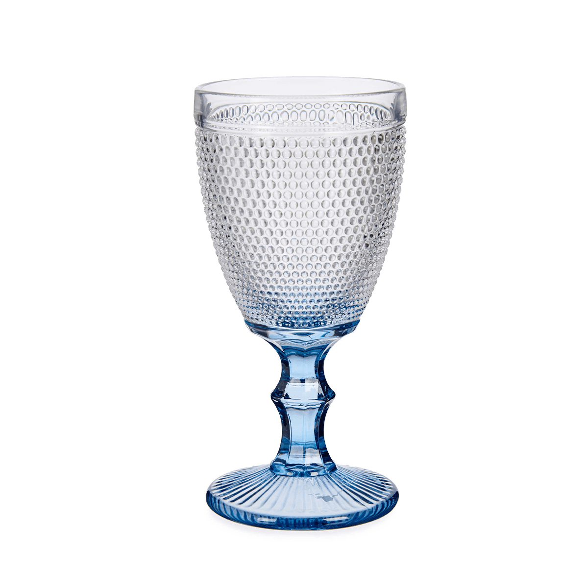 كاسات عصير 6 قطع 330 مل زجاج أزرق فيفالتو Vivalto 6 Pieces Cobalt Blue Points Water Glass Set 330 ml Transparent Glass