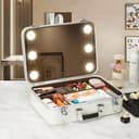 Travel Beauty Organizer Suitcase Makeup Case With Led Lights Mirror