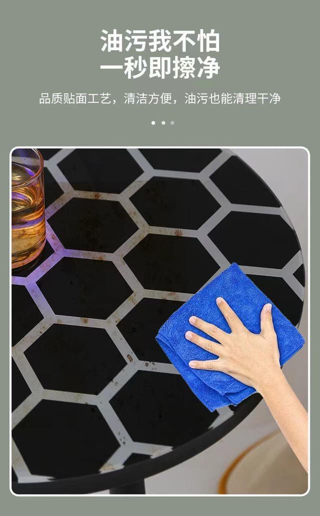 طاولة قهوة دائرية زجاجية مع إضاءة لمس Touch Sensitive Luminescent Coffee Table