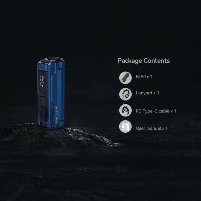 كشاف ليد قوي امالينت 3600 لومن Imalent Dual Light Sources EDC Flashlight BL50