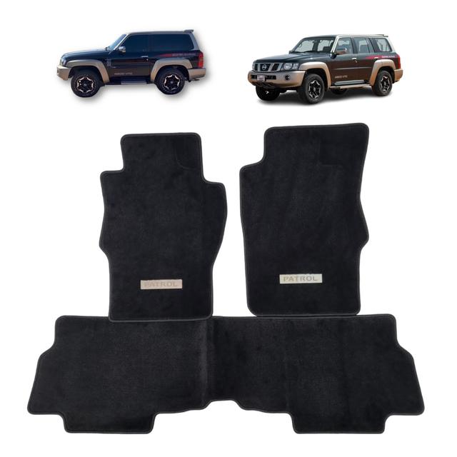 Nissan Patrol Y61 GU Luxury Floor Mats with Metallic PATROL Badge - SW1hZ2U6MTg1NTc4Nw==