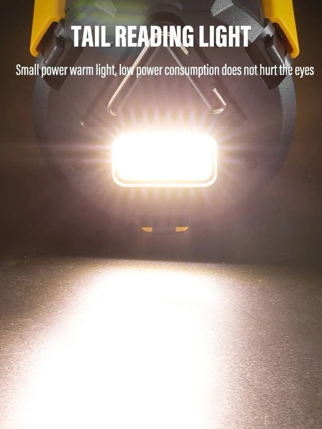 كشاف ليد خارجي 3200 لومن مع باوربانك مدمج 4500 مللي أمبير Cob Multi-Functional LED Flashlight