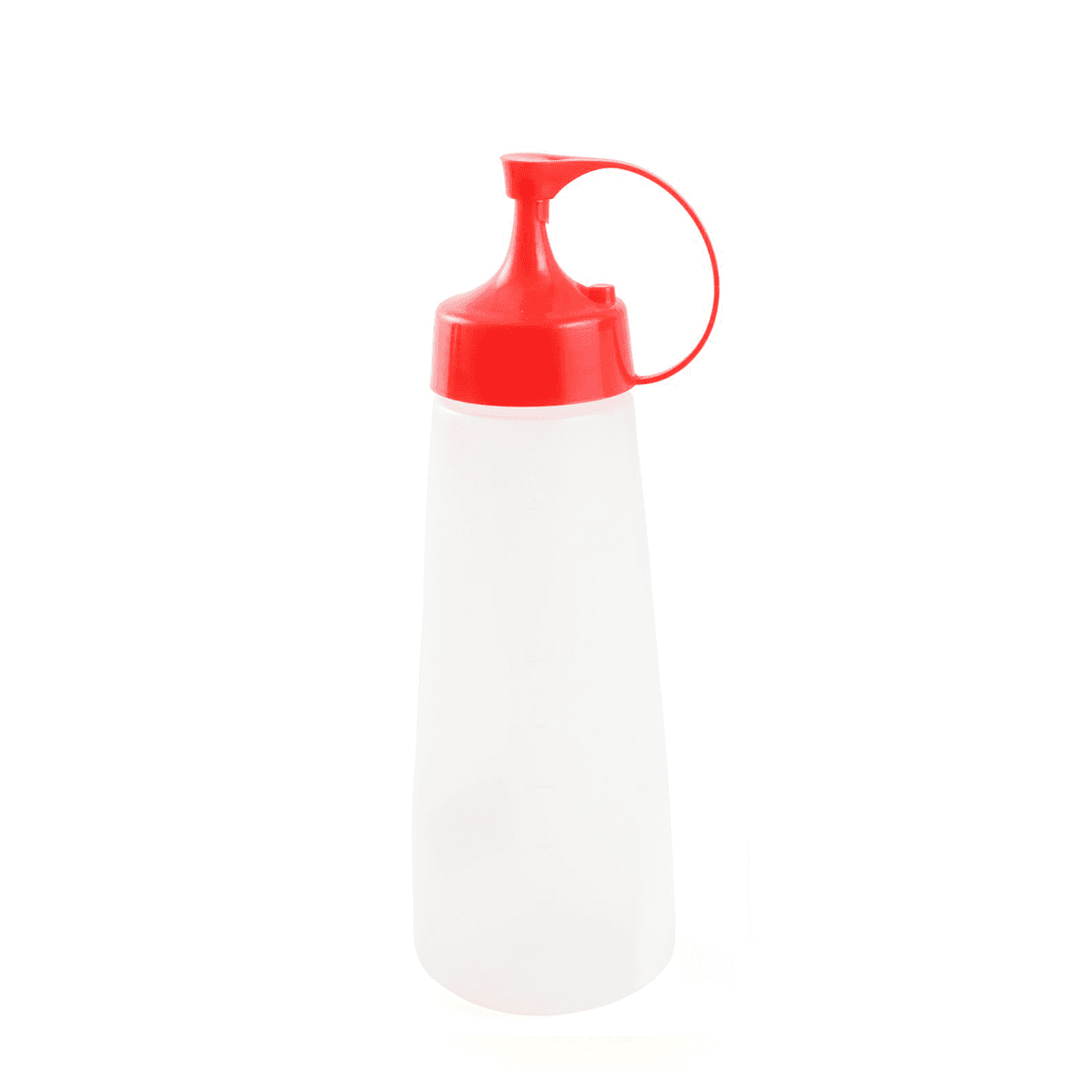 سكويزر 450 مل بلاستيك أبيض مع غطاء White Plastic 450 ml Squeezer with Lid White
