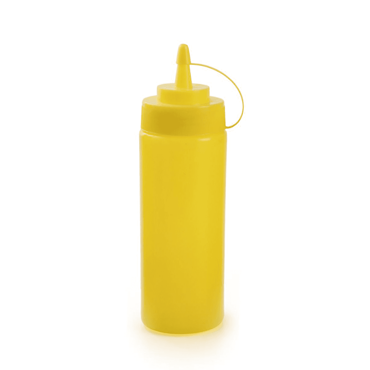 سكويزر 350 مل بلاستيك أصفر مع غطاء Yellow Plastic 350 ml Squeezer Yellow